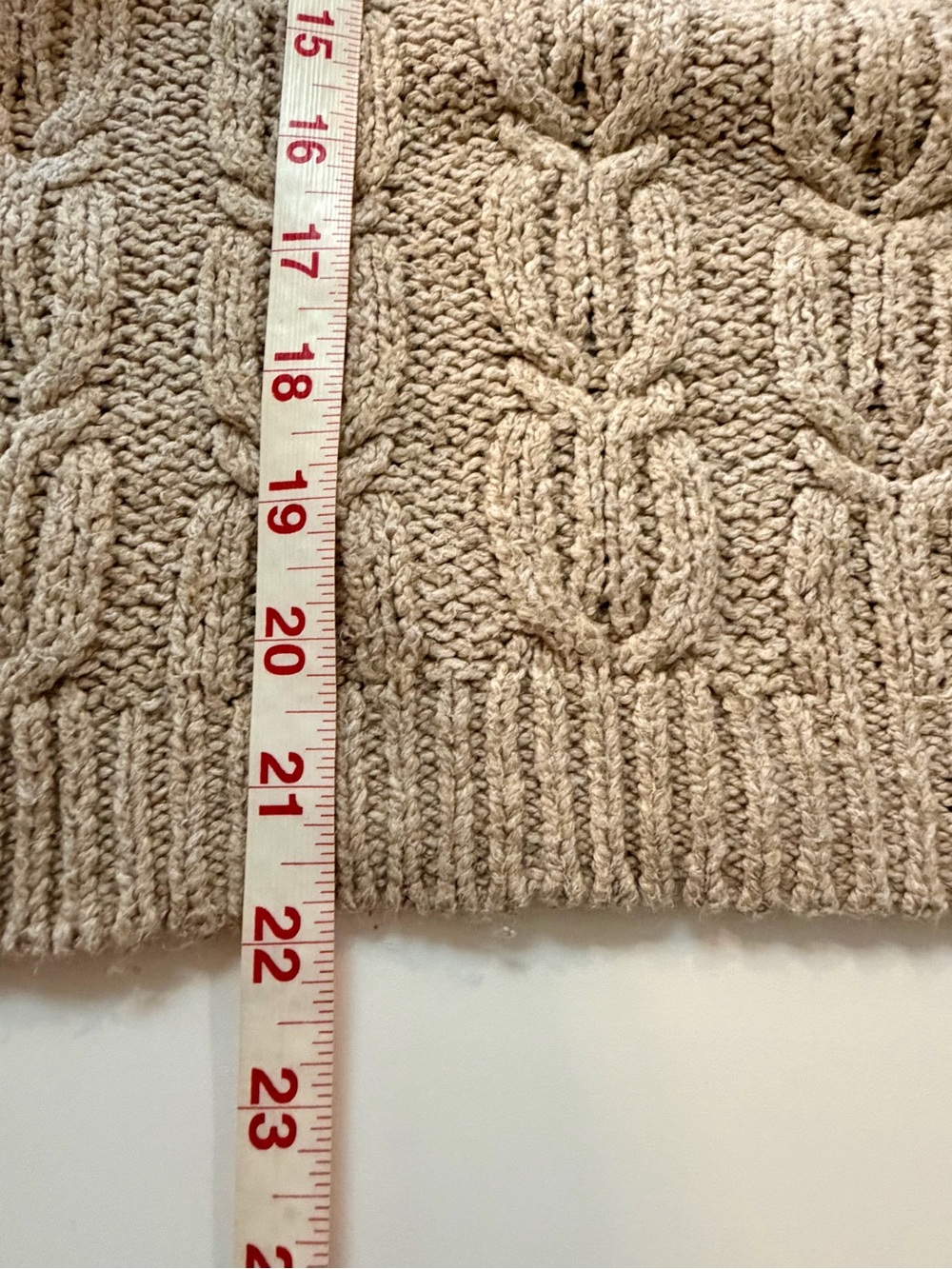 Caslon Nordstrom Rory Gilmore Cable Knit Mock Neck Sweater Taupe Oatmeal Cozy M - Picture 6 of 8